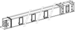 Canalis, straight length, 630A, 2m, 6 tap-off outlets. range of product: Canalis - product name: KS - product or component type: busbar trunking - busbar description: distribution length - material: aluminium - device application: medium power distri ...