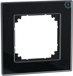 M-PLAN real glass frame, 1-gang, On yx black 489103 | 4042811081379