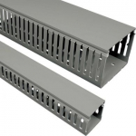 Distribution trunking RK 60X60 LD, dark grey, 2 m, carton. Optimal closing, fixed cover. Easy installation and removal. Rib can be easily breaked out at the bottom of the trunking. Delivered with Cover RK 60X60_LD | 8595057623194