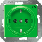 DELTA i-system green (SV) SCHUKO socket outlet 10/16 A 250 V With screwless Connection terminals with labeling "SV" cover plate 55 x 55 mm DELTA switches and socket outlets � design and quality to perfection from Siemens. Due to its eternally stylish ...