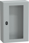 Spacial S3D tspt door w/o mount.plate H600xW400xD200.IP66 IK08 RAL7035.. range of product: Spacial S3D - device application: multi-purpose - product or component type: compact enclosure - enclosure nominal height: 600 mm - enclosure nominal width: 40 ...