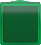 Head for pilot light, Harmony XB5, square green, 22mm, with plain lens, universal LED ZB5CV033 | 3389110934731