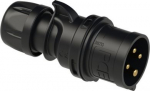 CEE Industrial plug 4x32A (3P+PE) 6h IP44 SHARK black 024-6X | 9003399707957