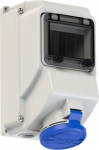 Wall mounted socket 4x32A (3P+PE) 9h IP44 with window 75243-9 | 9003399075490