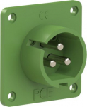 CEE-flanged plug 3x16A 24/42VAC 300Hz IP44 TWIST green 70x70mm 683-2V | 9003399439469