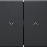 Rocker 2-gang for Jalousie switch, for Frontplate 55, hfr, graphitblack GW2AB9011 | 4012740983679