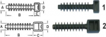 Dowel mounting socket, black, 100 pieces 262170 | 4011923149420
