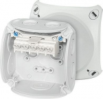 Junction box DK 0202 GZ 93x93x62mm IP66 HF halogen free with 5x2,5mm&sup2; terminal 62000148 | 4012591125334