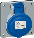 Panel mounting socket P17 - inclined outlet - IP44 - 200/250 V~ - 16 A - 3P+E 555185
