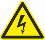 Sign "Caution, electric voltage" 120mm 03012001 | 0301200100000