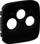 Cover plate Valena Allure - TV-R-SAT socket - black 754798 | 3414970479969