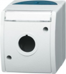 As housing for pilot devices with a diameter of 22.5 mm.   Such as ABB Compact range emergency stop push buttons, push buttons, signal lights, selector switches.   Extra large installation depth 2CKA001724A2752 | 4011395992951