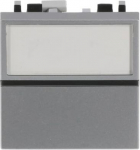 Color: Silver.   Rated voltage: 110 - 250 Vac   Rated current: 16 A   Screwless terminals   1-gang, 1-way - Normally Opened (NO) contact   Backlight included (230 Vac)   Size: 2 modules. 2CLA220490N1301 | 8427238198897