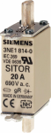 SITOR fuse link, with blade contacts, NH000, In: 63 A, gS, Un AC: 690 V, Un DC: 250 V, front indicator SITOR 3NE and 3NC semiconductor fuses protect power semiconductors from the effects of short circuits. As an important element of the SENTRON prote ...