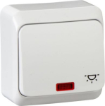 PRIMA - 1pole pushbutton - 10A, locator light, light symbol, white WDE001016 | 5904093552741
