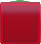 Head for pilot light, Harmony XB5, square red, 22mm, with plain lens, universal LED ZB5CV043 | 3389110934748