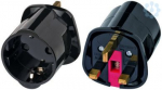 Travel adapter / travel plug (eu to uk plug adapter) black 1508533 | 4007123189717