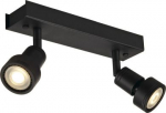 PURI 2 ceiling light, matt black, 2x GU10, max. 2x 50W, incl. deco ring 147370 | 4024163144582