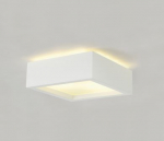 Ceiling light, GL 104 E27, square, white plaster, max. 2x 25W 148002 | 4024163093408