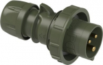CEE Industrial plug 3x32A (2P+PE) 6h IP67 SHARK green 0232-6.U | 9003399302404