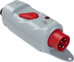 CEE-motor protection plug (PKZM0) PI+RFC 5x16A (3P+N+PE) 6h (4.0-6.3A) IP44 with holder grey/red 537150633 | 9003399112966