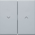 Rocker 2-gang for Jalousie switch, for Frontplate 55, hfr, alu GW2ABLAN | 4012740983686