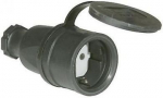 Socket outlet, rubber 16A 250V IP44 black 2511-s | 9003399042713