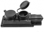 Extension 2 sockets 2P+E IP44 black D.3159/2-S