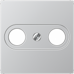 Cover plate for TV-FM-outlet, aluminium, A range A561PLTVAL | 4011377131859
