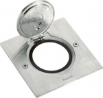 FLOOR SQUARE RECEPTACLE BRUSHED STAINLESS STEEL 089700 | 3245060897000