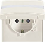 Labelling field 66.7 x 10 mm.   Delivered with sealing ring.   IP 44 only in conjunction with cover frames All Weather 44. With screwless terminals. DP (2 P + E)   Shuttered. 2CKA002064A0299 | 4011395172308