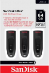 MEMORY DRIVE FLASH USB3 64GB/3PK SDCZ48-064G-G46T SANDISK SDCZ48-064G-G46T | 619659193515