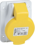 Socket, Mureva PK, panel-mounted, angled, 16A, 2P+E, 100/130V, IP44 PKF16F413 | 3303432033323