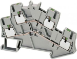 Terminal block, Linergy TR, push-in type, feed through, 2 level, 4 points, 2.5mm&sup2;, grey, set of 50 NSYTRP24D | 3606480533235