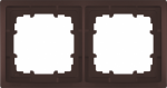 2-fold frame, 153x82mm, Chocolate color, DELTA style 5TG1322-0CH | 4001869553313