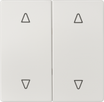 1+1 Shutter Rocker switch, 68x68mm, DELTA style, Mid position, Titanium white 5TG7147 | 4001869383163