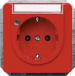 DELTA profil, orange (ZSV) SCHUKO socket outlet 10/16 A 250 V With screwless Connection terminals Status indicator, Labeling field Cover plate 65x 65 mm DELTA switches and socket outlets � design and quality to perfection from Siemens. Due to its ete ...