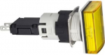 Complete pilot light, Harmony XB6, rectangular yellow, plastic, 16mm, integral LED, 12...24V XB6DV5BB | 3389110764543