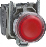 Illuminated push button, Harmony XB4, metal, flush, red, 22mm, spring return, lt 250V, 1NO+1NC XB4BW3465 | 3389110887310