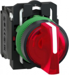 Illuminated selector switch, Harmony XB5, grey plastic, red handle, 22mm, universal LED, 3 positions XB5AK134M5 | 3389118223349