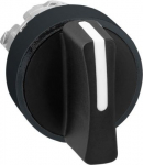 Head for selector switch, Harmony XB4, black metal, black, 22mm, 3 positions, sping return to center ZB4BD57 | 3389110827491