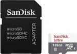 Memory card MICRO SDXC 128GB UHS-I, W/Adapter, Black SDSQUNR-128G-GN6TA | 619659185107
