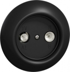 !!! EOL !!! TV/R socket, end-of-line (terminal socket), black, Renova WDE007170 | 3606481063021