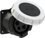 CEE-flanged socket 5x32A (3P+N+PE) 7h IP67 75x75 black 3252-7 | 9003399169571