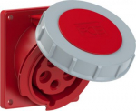 CEE-flanged socket 5x32A(3P+N+PE) 6h IP67 TT 92x100 sloping red 4252-6TT | 9003399590504