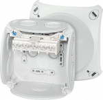 Junction box DK 0404 GZ 104x104x70mm IP66 grey halogen free with 5x4mm&sup2; terminal 62000151 | 4012591125365