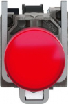 Red complete pilot light &Oslash;22 plain lens with integral LED 24V. range of product: Harmony XB4 - product or component type: complete pilot light - device short name: XB4 - fixing collar material: zamak - mounting diameter: 22 mm - operator additional i ...