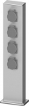 MS10 Column with 4 Schuko sockets 16A 2P+E 230V, 100x50x500mm, IP44 4GS VARIO 3/3, Moser MB50507701WE | 5902082008118