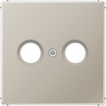 Metal cover plate for TV socket outlet, stainless steel, LS ES2990TV | 4011377841406