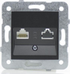 Single data outlet RJ45 CAT6 black Novella 92105578 | 8691136760467